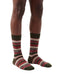 Missoni Red Beige Mens Mix Stripe Crew Socks-M