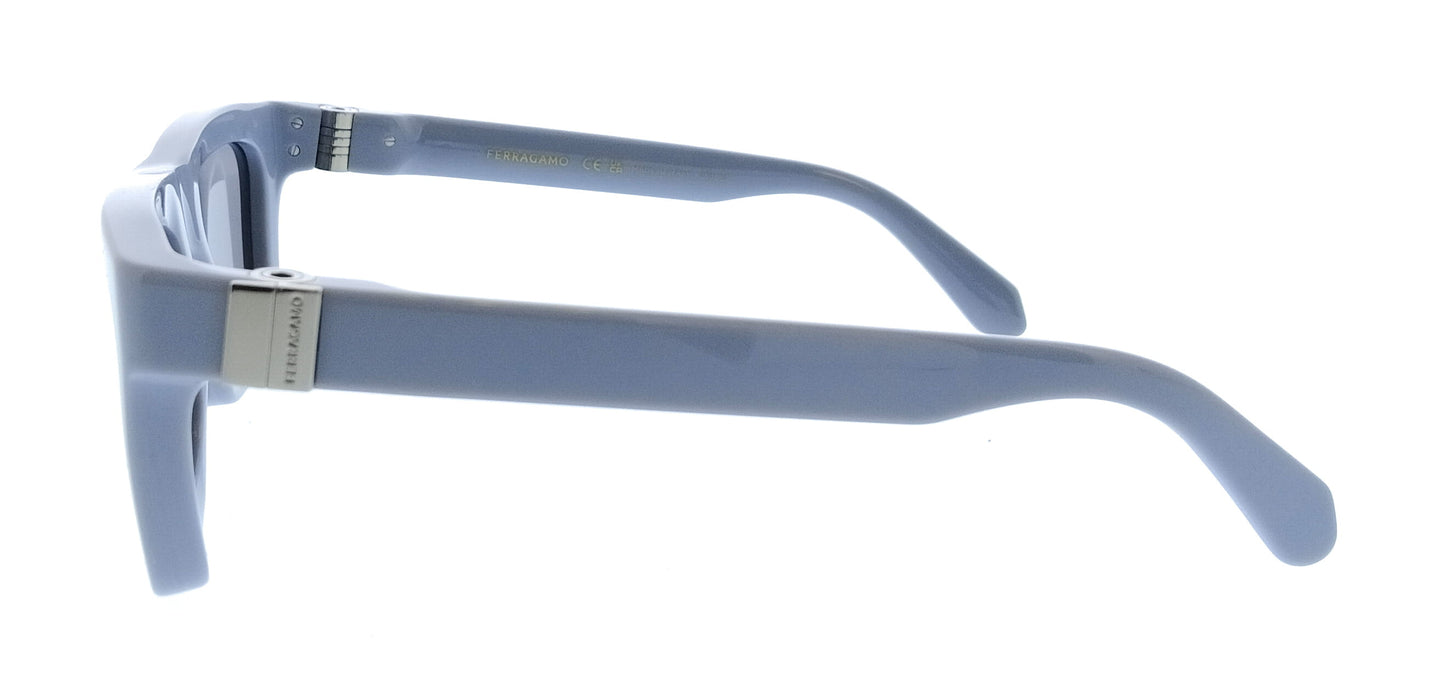 Salvatore Ferragamo SF2071S 452 Rectangle Azure Men's Sunglasses