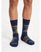 Missoni Blue Mens Color Stripe Crew Socks-M