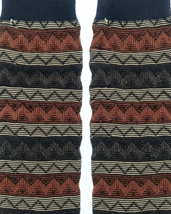 Missoni Black Brown Mens Mix Pattern Crew Socks-M