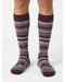 Missoni Plum Multi Mens Stripe Crew Socks-L