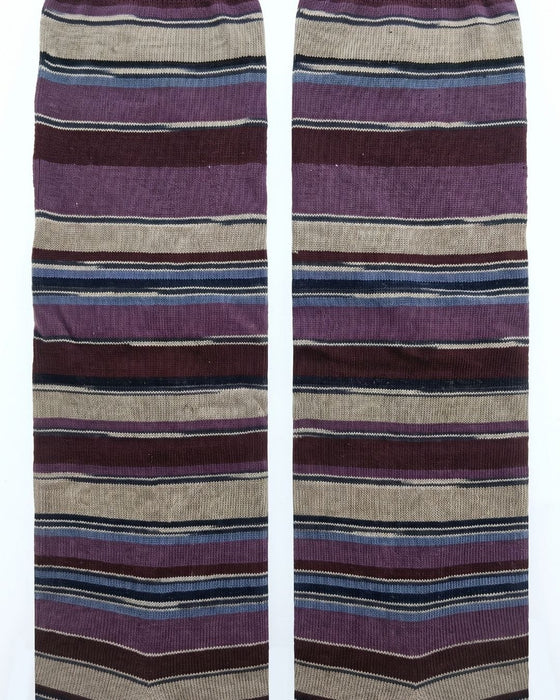 Missoni Plum Multi Mens Stripe Crew Socks-L