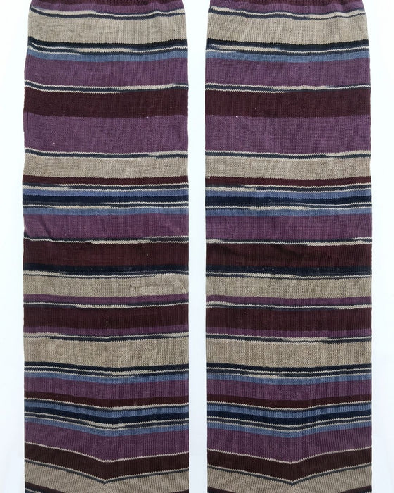 Missoni Plum Multi Mens Stripe Crew Socks-L