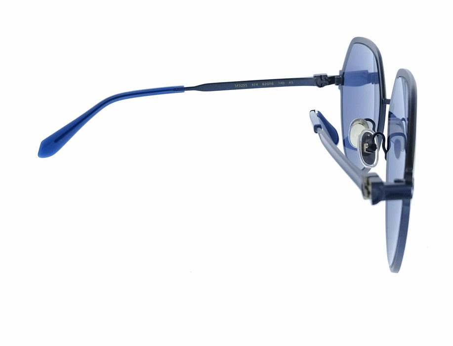 Salvatore Ferragamo SF325S 414 Oversized Matte Blue Women's Sunglasses