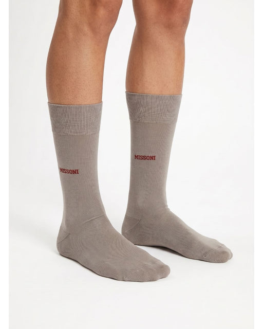 Missoni Taupe  Mens Crew Socks-M