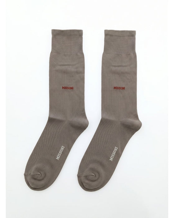 Missoni Taupe  Mens Crew Socks-M