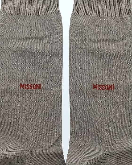 Missoni Taupe  Mens Crew Socks-M