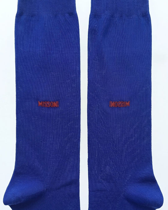 Missoni Royal Blue Mens Crew Socks-M