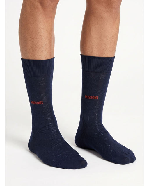 Missoni Dark Navy Mens Crew Socks-M