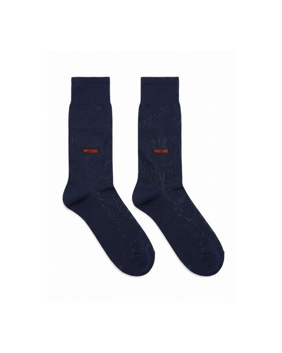 Missoni Dark Navy Mens Crew Socks-M