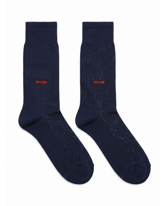 Missoni Dark Navy Mens Crew Socks-M