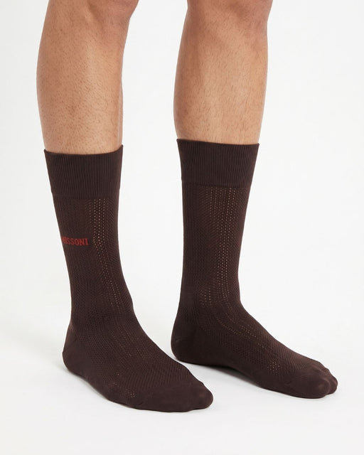 Missoni Brown Mens Crew Socks-M