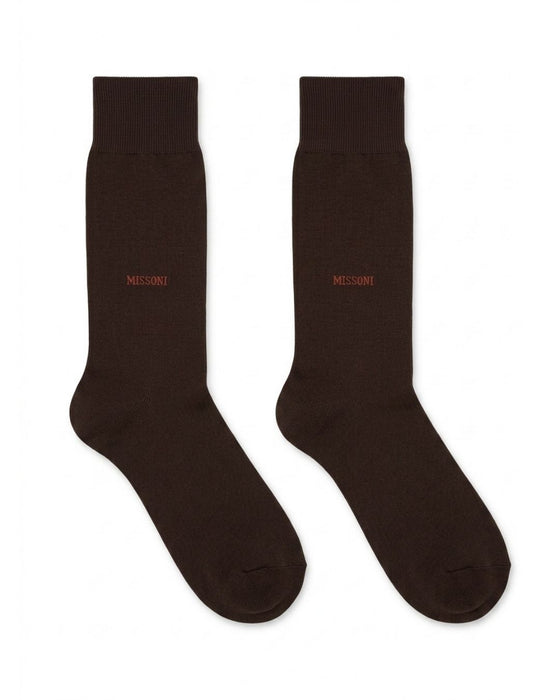 Missoni Brown Mens Crew Socks-M