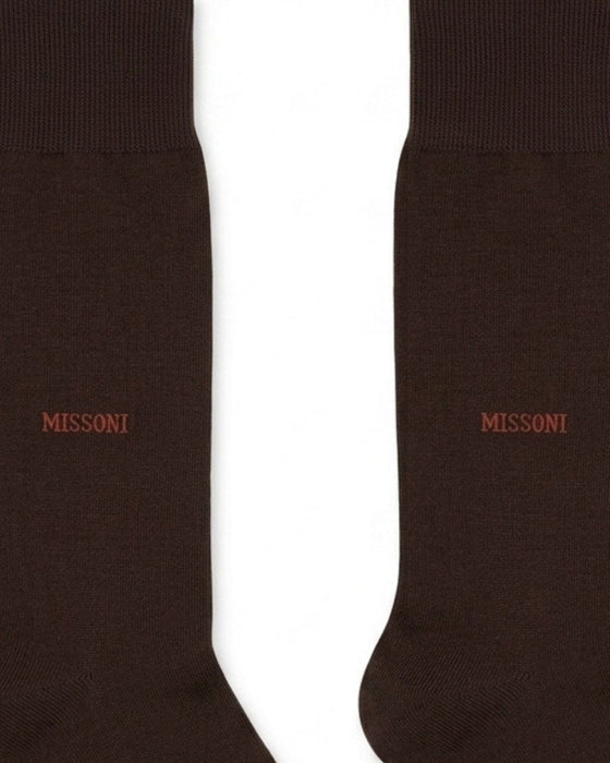 Missoni Brown Mens Crew Socks-M