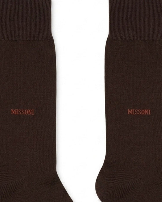 Missoni Brown Mens Crew Socks-M