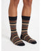 Missoni Mix Brown Mens Stripe Crew Socks-L