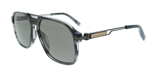 Chopard SCH347 586X7P Striped Gray Rectangle Mens Sunglasses