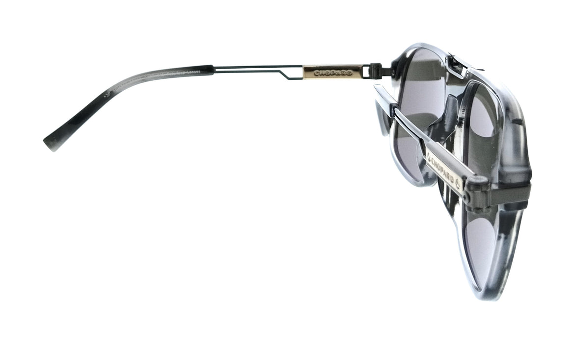 Chopard SCH347 586X7P Striped Gray Rectangle Mens Sunglasses