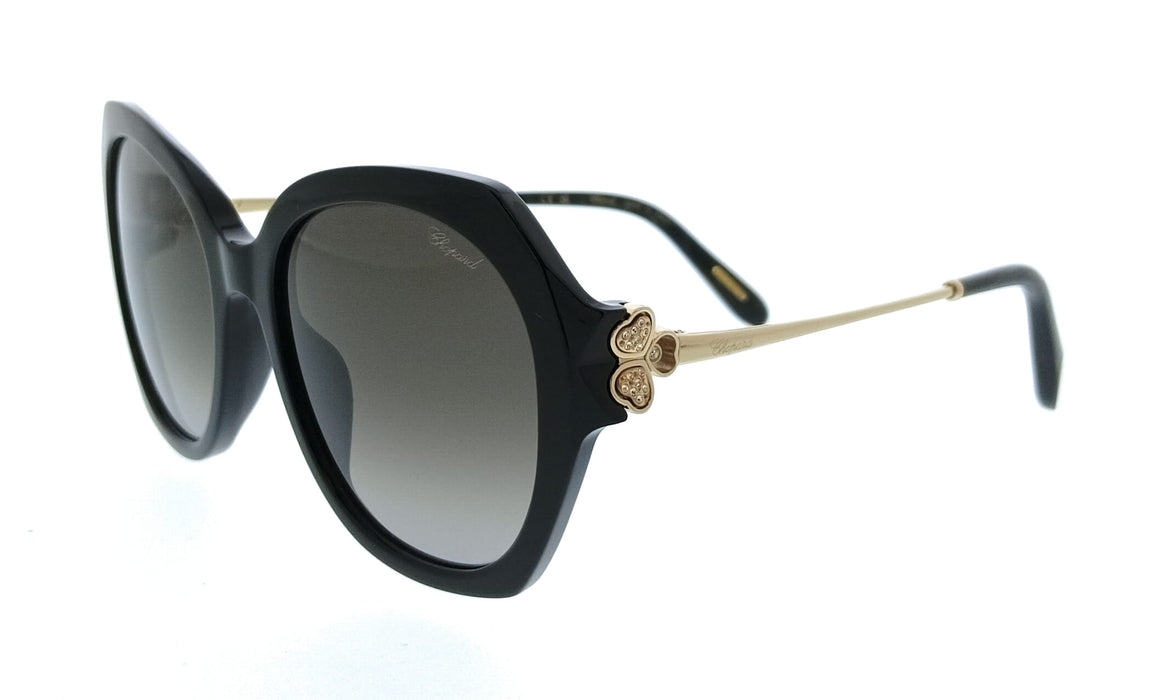 Chopard SCH354S54700K Shiny Black Cat Eye Womens Sunglasses