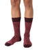 Missoni Burgundy Red Mens Textured Stripe Crew Socks-M