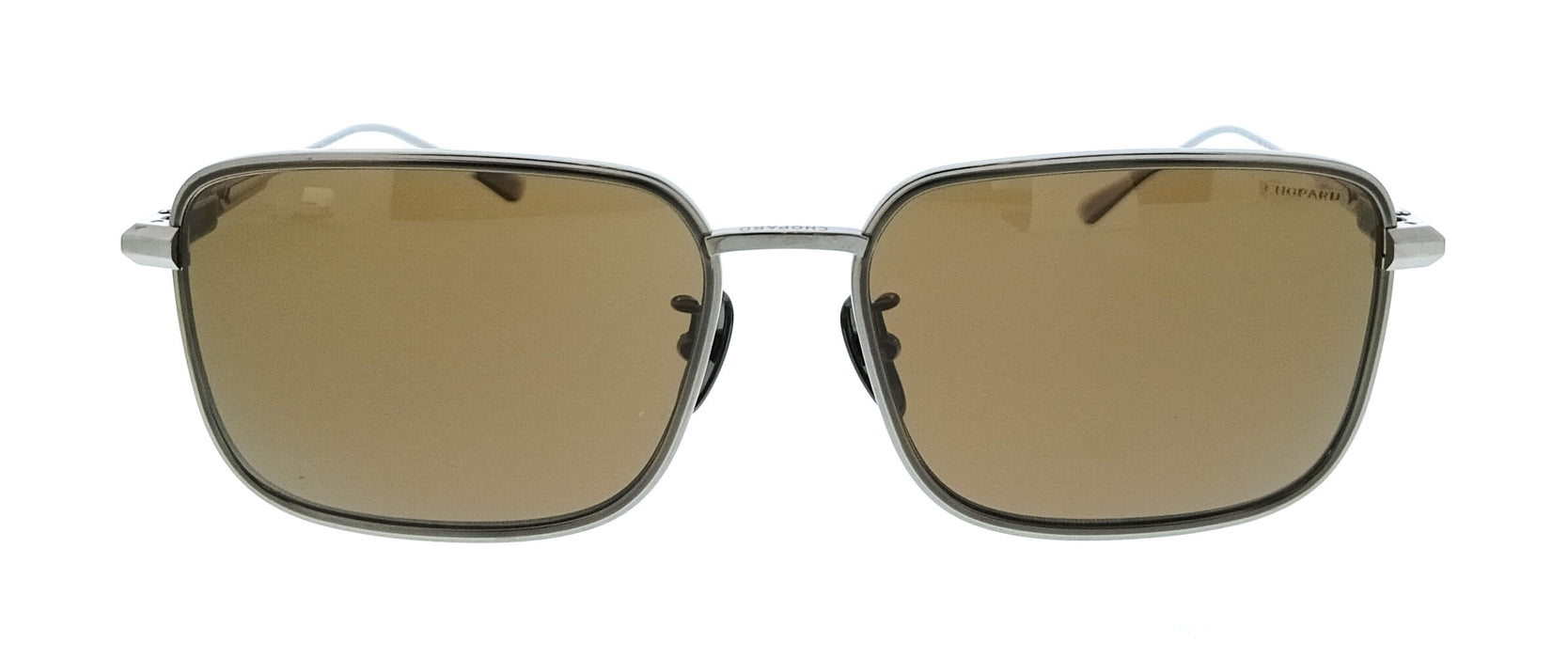 Chopard SCHF84M59E56P Gunmetal Rectangle Mens Sunglasses