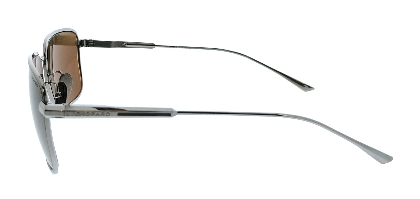 Chopard SCHF84M59E56P Gunmetal Rectangle Mens Sunglasses