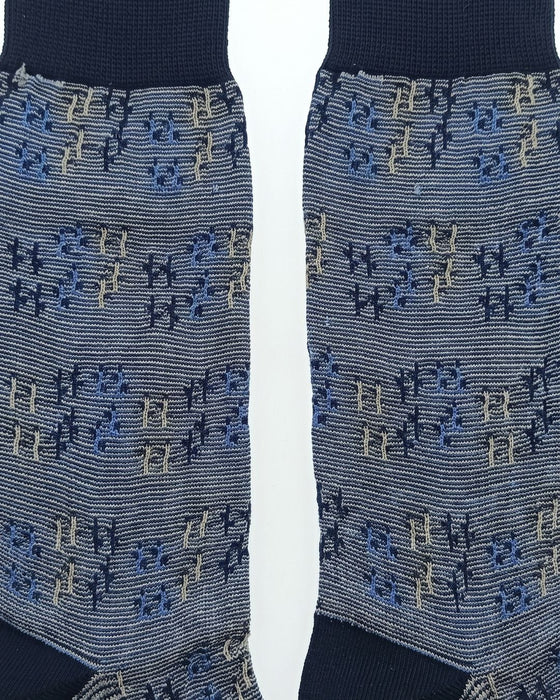 Missoni Blue  Mens Neat Design Crew Socks-M