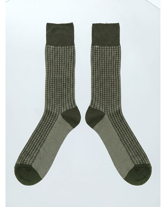 Missoni Olice Green Mens Neat Design Crew Socks-M