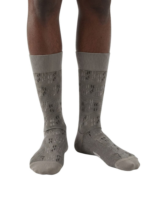 Missoni Taupe  Mens Neat Design Crew Socks-M