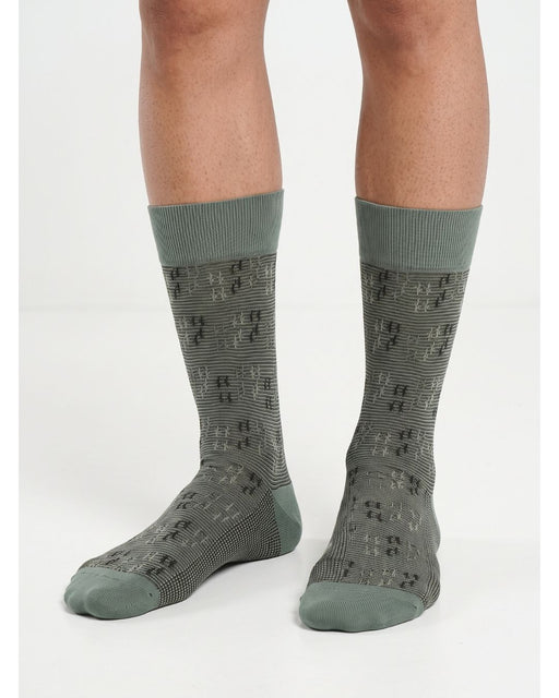 Missoni Soft Green Mens Neat Design Crew Socks-M
