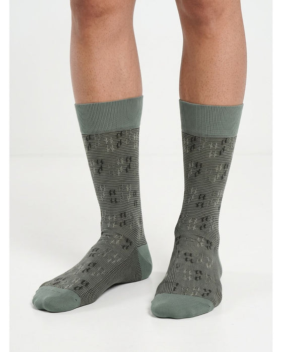 Missoni Soft Green Mens Neat Design Crew Socks-M