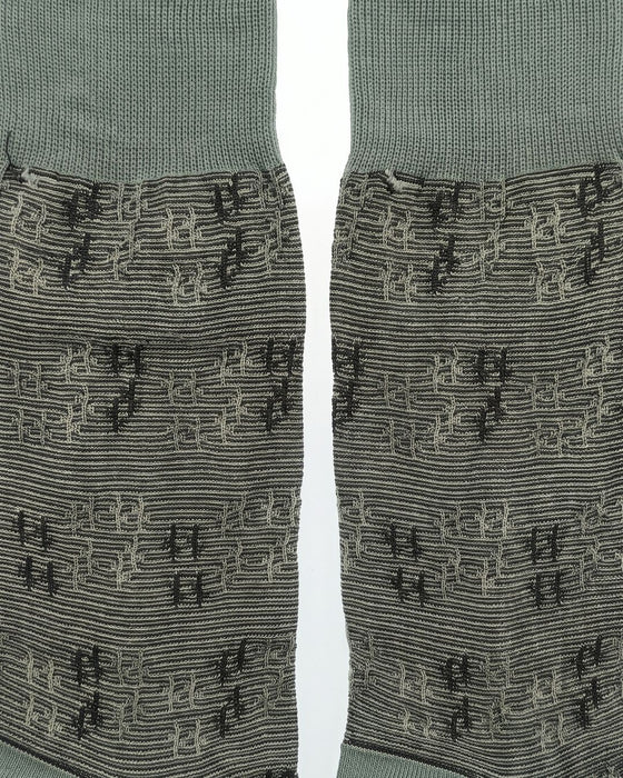 Missoni Soft Green Mens Neat Design Crew Socks-M
