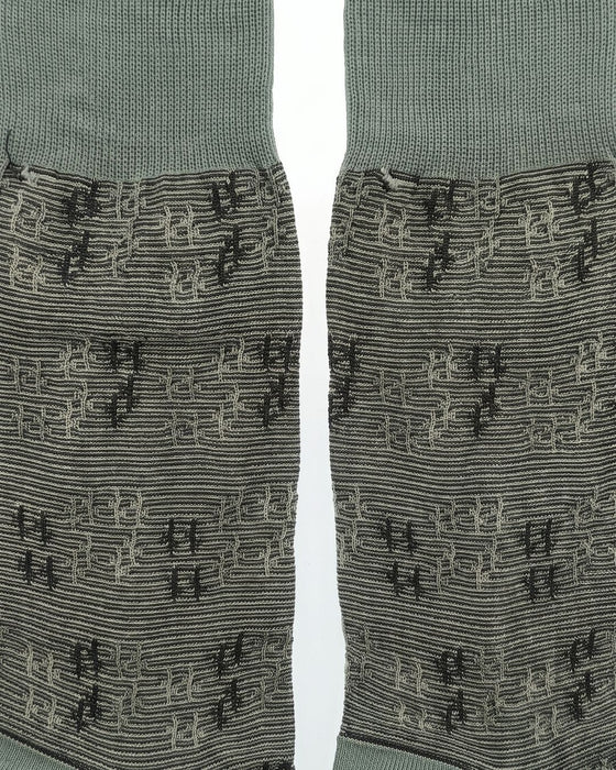 Missoni Soft Green Mens Neat Design Crew Socks-M