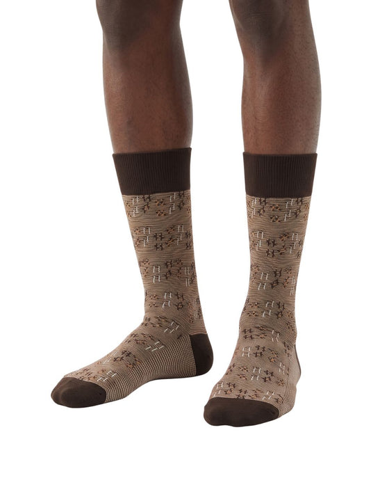 Missoni Brown Mens Neat Design Crew Socks-M