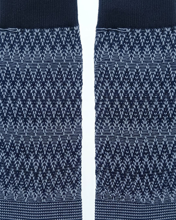 Missoni Navy Blue Mens Chevron Crew Socks-S
