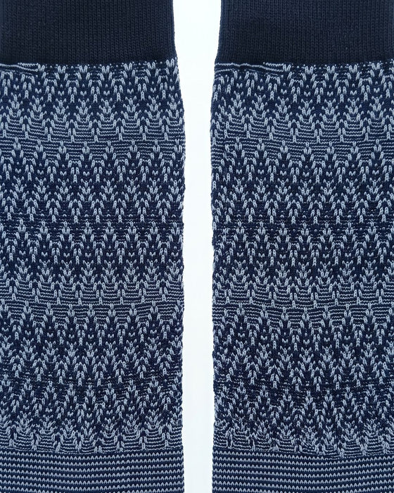 Missoni Navy Blue Mens Chevron Crew Socks-S