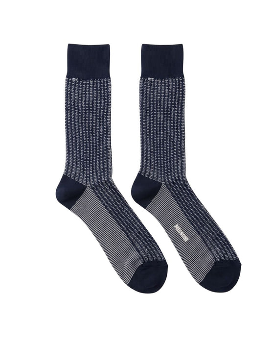 Missoni Dark Navy Mens Neat Design Crew Socks-M
