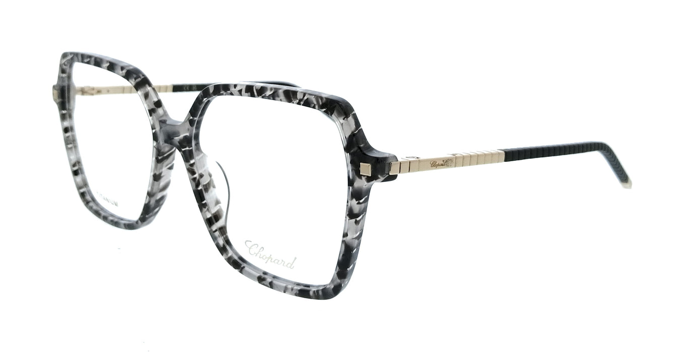 Chopard VCH348M5503KU Black Gray Havana Square Womens Optical Frames
