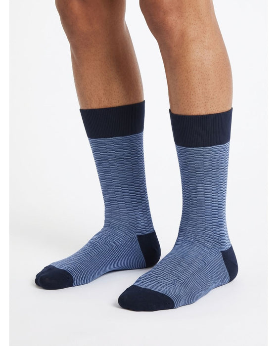 Missoni Bright Blue Mens Neat Design Crew Socks-M