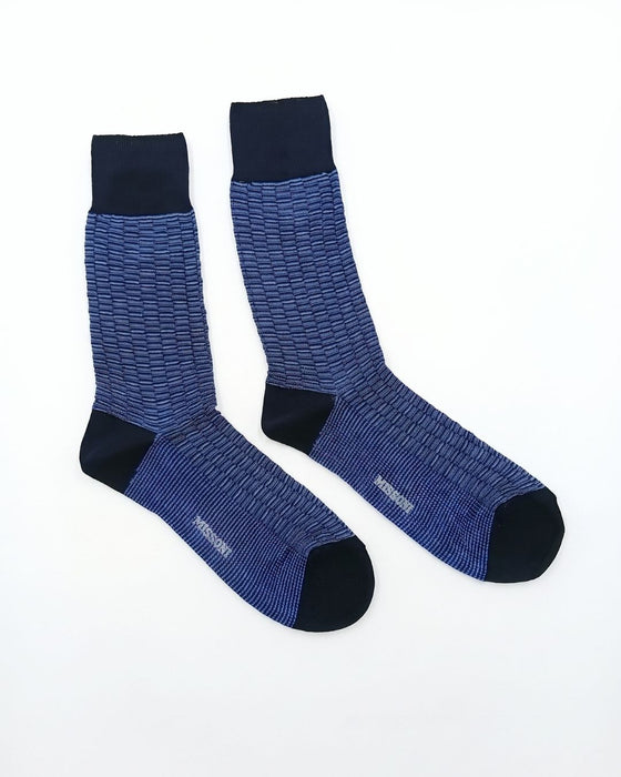 Missoni Bright Blue Mens Neat Design Crew Socks-M
