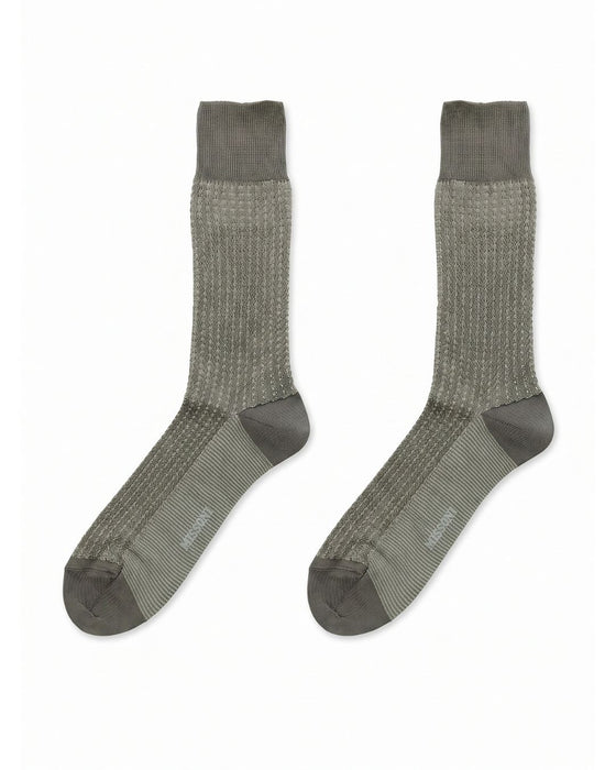 Missoni Beige Mens Textured Design Crew Socks-M
