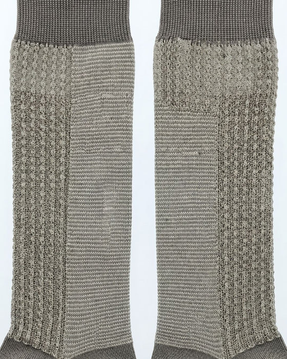 Missoni Beige Mens Textured Design Crew Socks-M