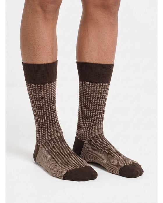 Missoni Brown Mens Textured Design Crew Socks-M