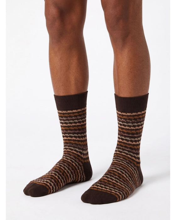 Missoni Brown Mens Melange Crew Socks-M