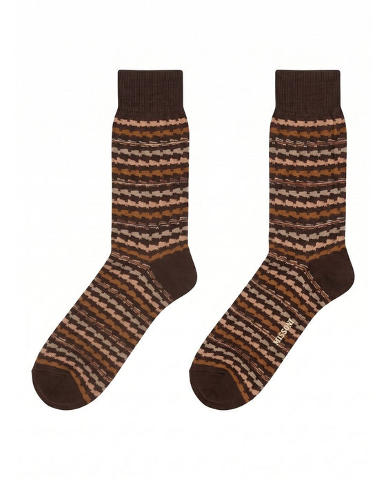 Missoni Brown Mens Melange Crew Socks-M