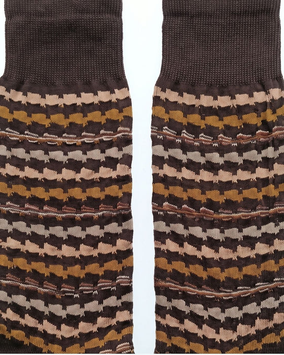 Missoni Brown Mens Melange Crew Socks-M