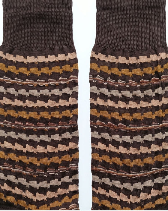 Missoni Brown Mens Melange Crew Socks-M