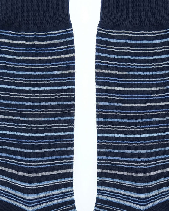 Missoni Blue  Mens Fine Stripe Crew Socks-M