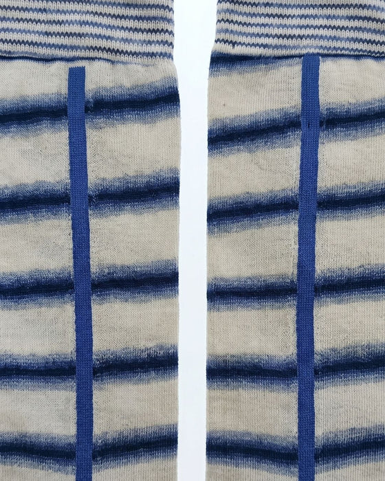 Missoni Blue  Mens Bold Stripe Crew Socks-M