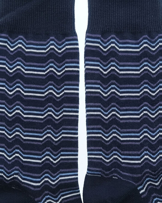 Missoni Navy Mens Wave Crew Socks-S